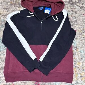 Arizona Jean Company Men's Zip Up Sweater - Black, White, Burgundy